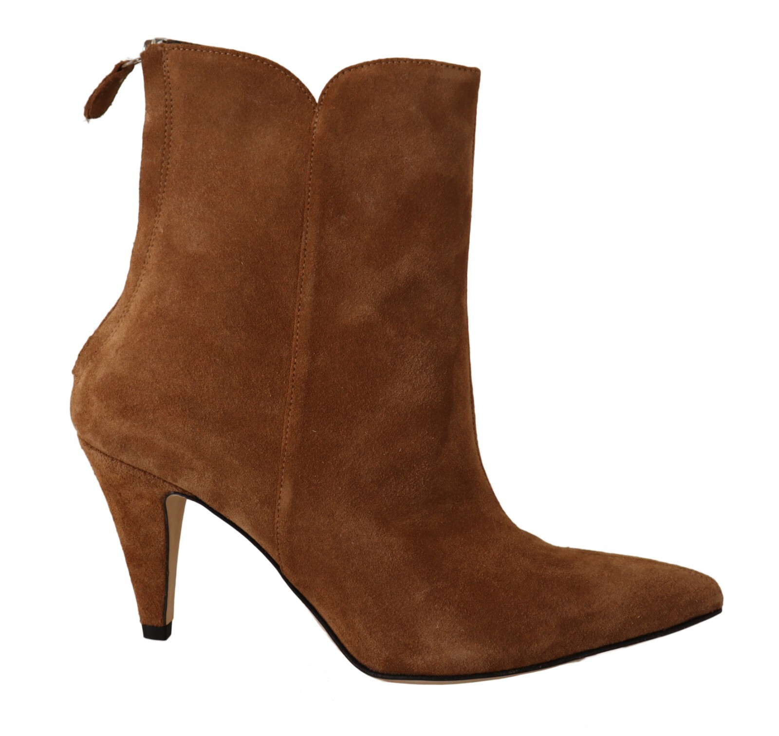 AME Shoes Brown Suede Leather Zip Low Heels Women Boots EU36/US5.5 RRP $450