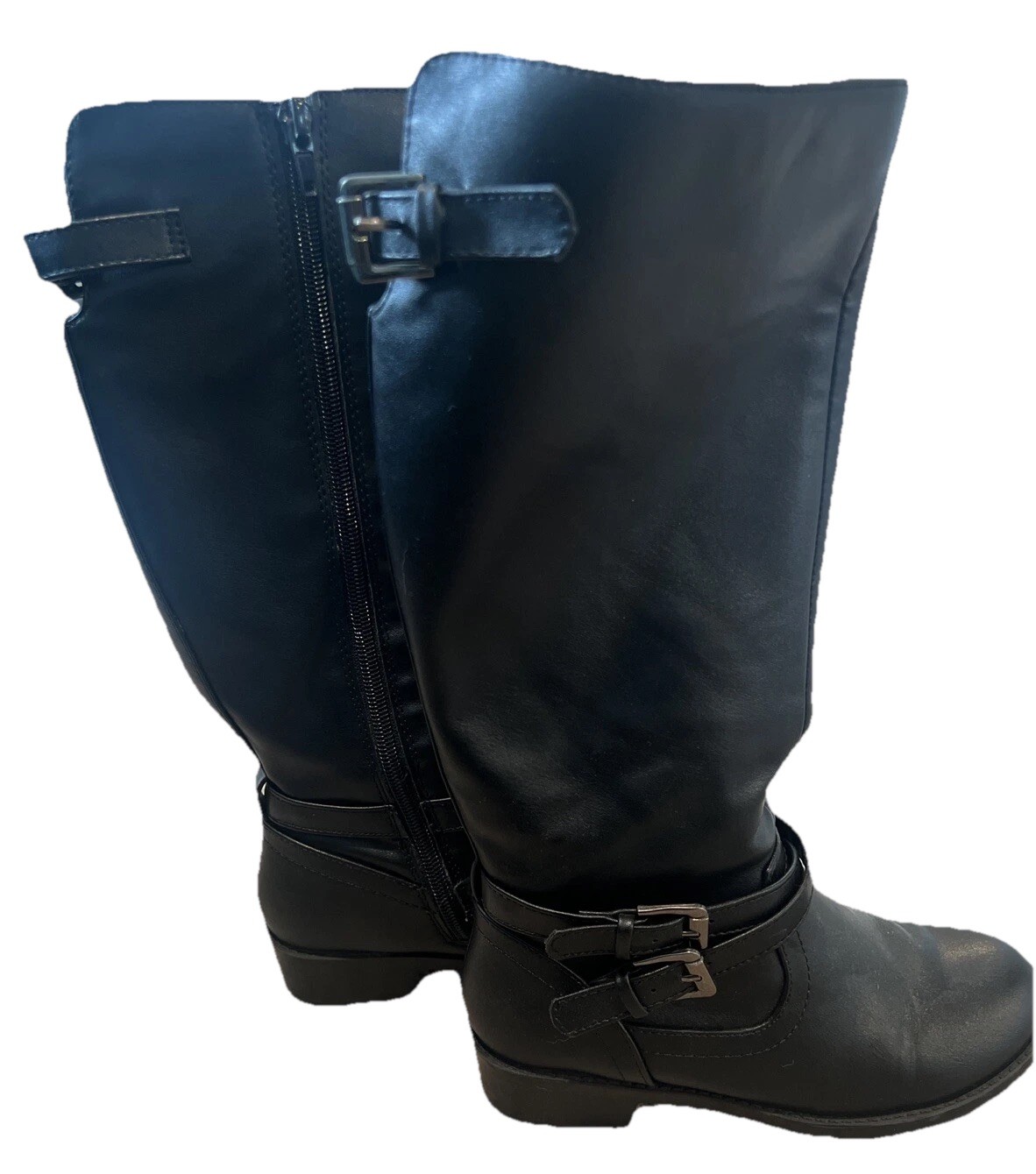 Soda Girls Boots Black Sz 1 Euc