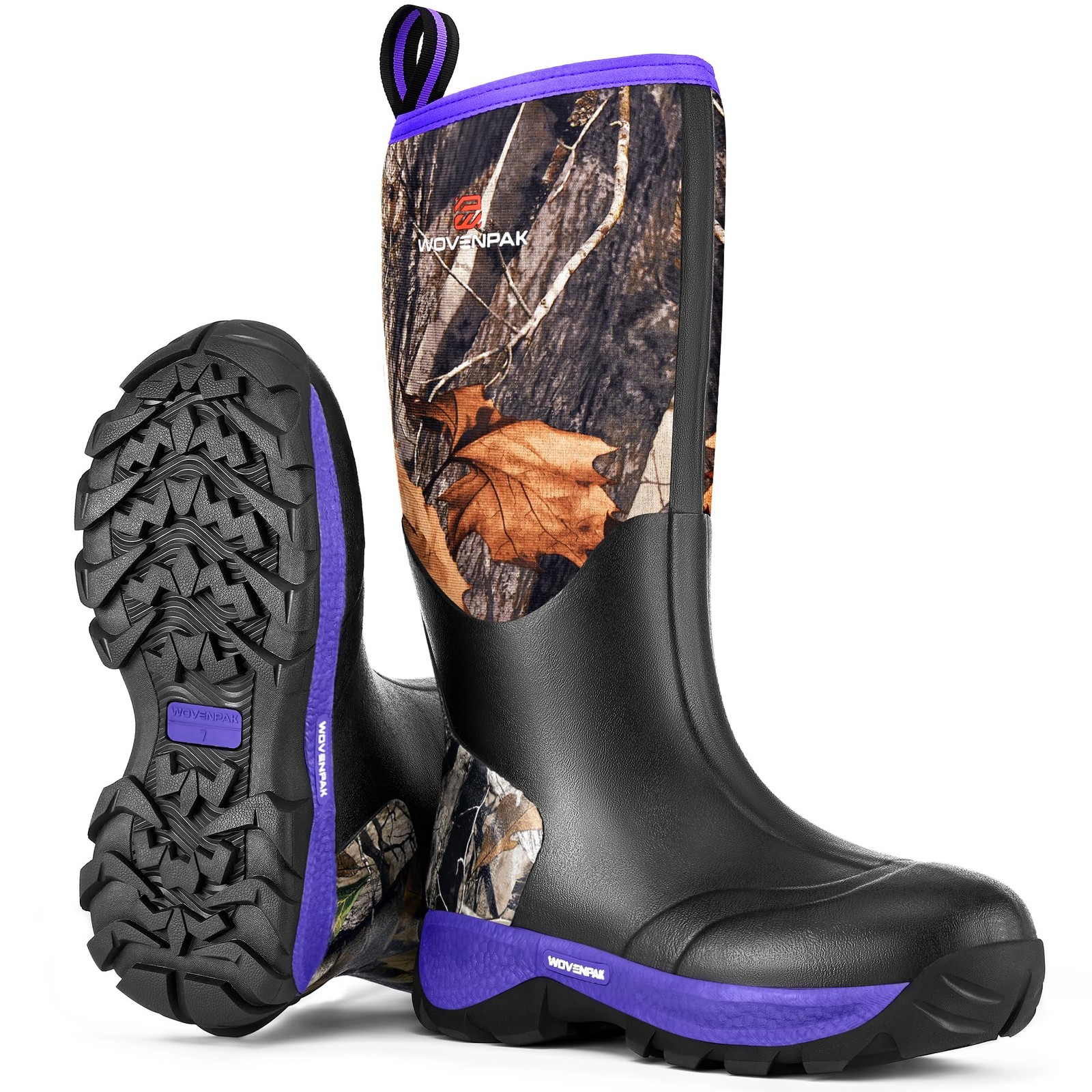 WOVENPAK Rubber Boots for Women, Waterproof Rain Boots Women, Insulated Hunti…