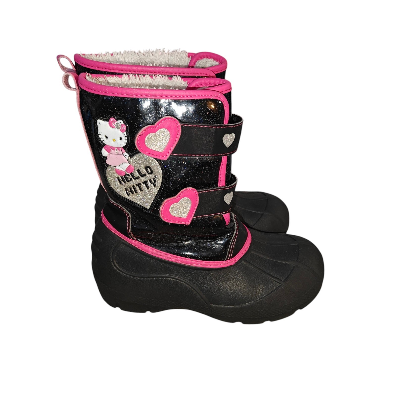 Hello Kitty Girls’ Winter Boots With Faux Fur Lining Waterproof Youth Size 2Y