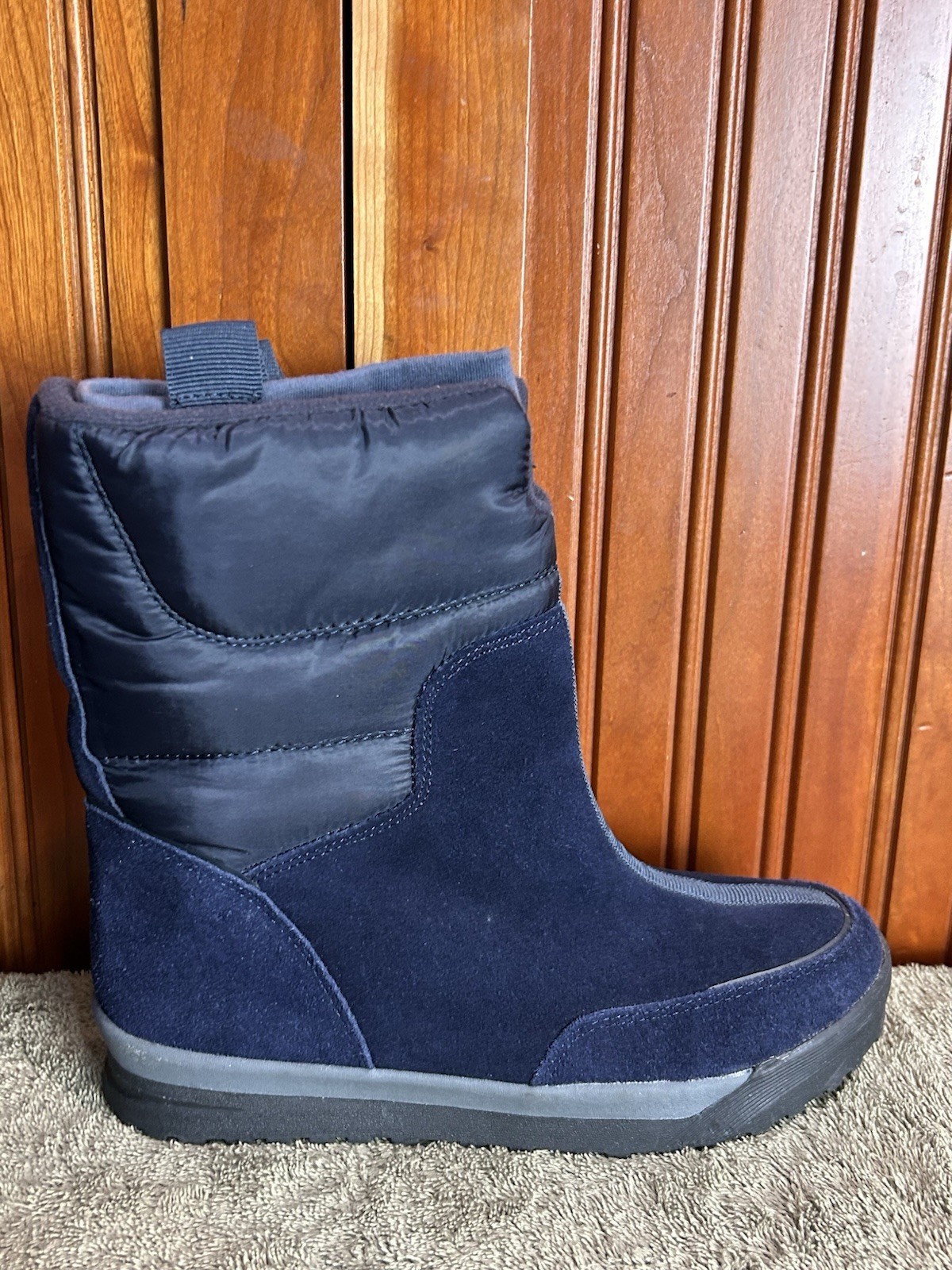 Lands End Women  Winter Boots Size 6.5 Insulated Slip-On Waterproof Snow Shoe