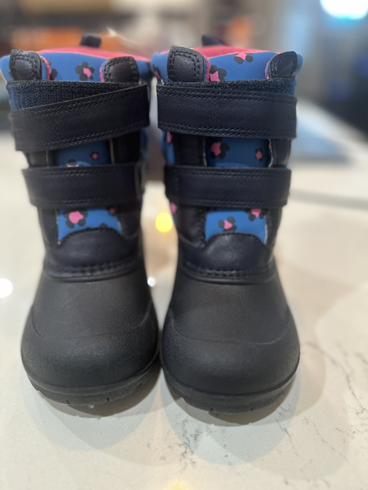 CARTER’S Snow Boots For Girls  / winter Boots Preschool Blue/ Leopard NWT Size 9