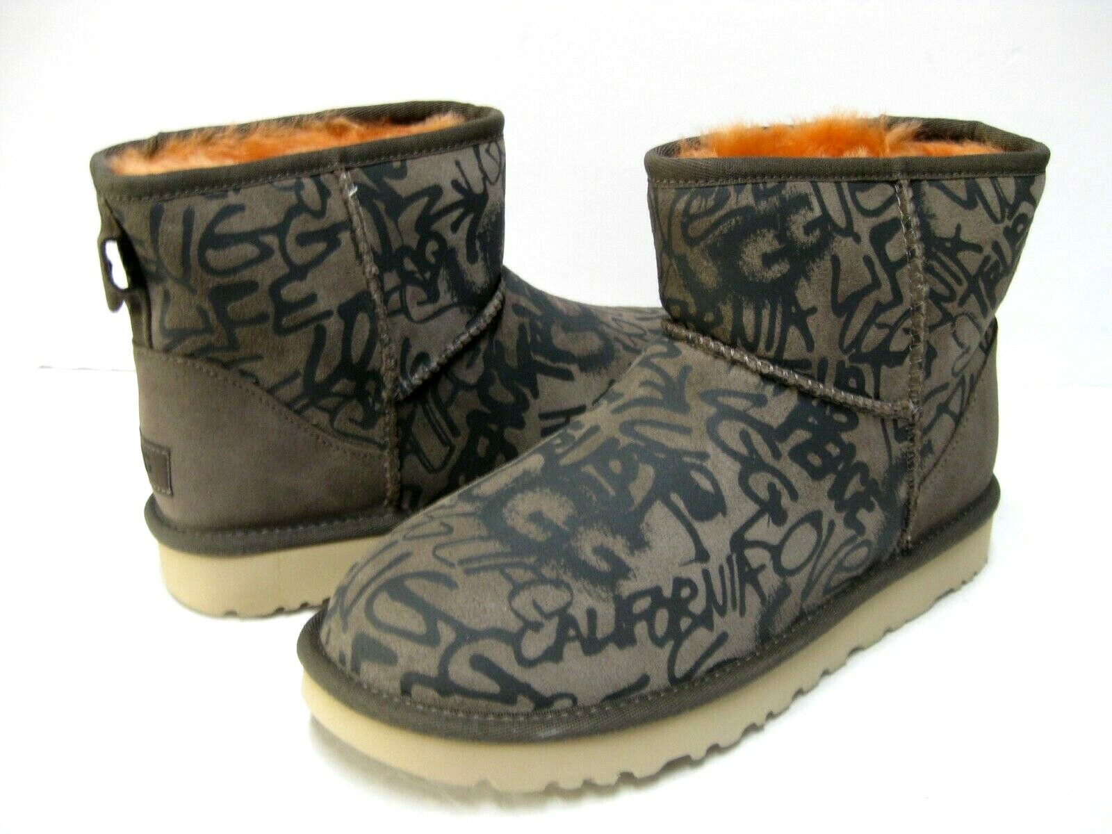 UGG CLASSIC STREET GRAFFITI  MINI WOMEN BOOTS SLATE US 6 /UK 4 /EU 37 /JP 23