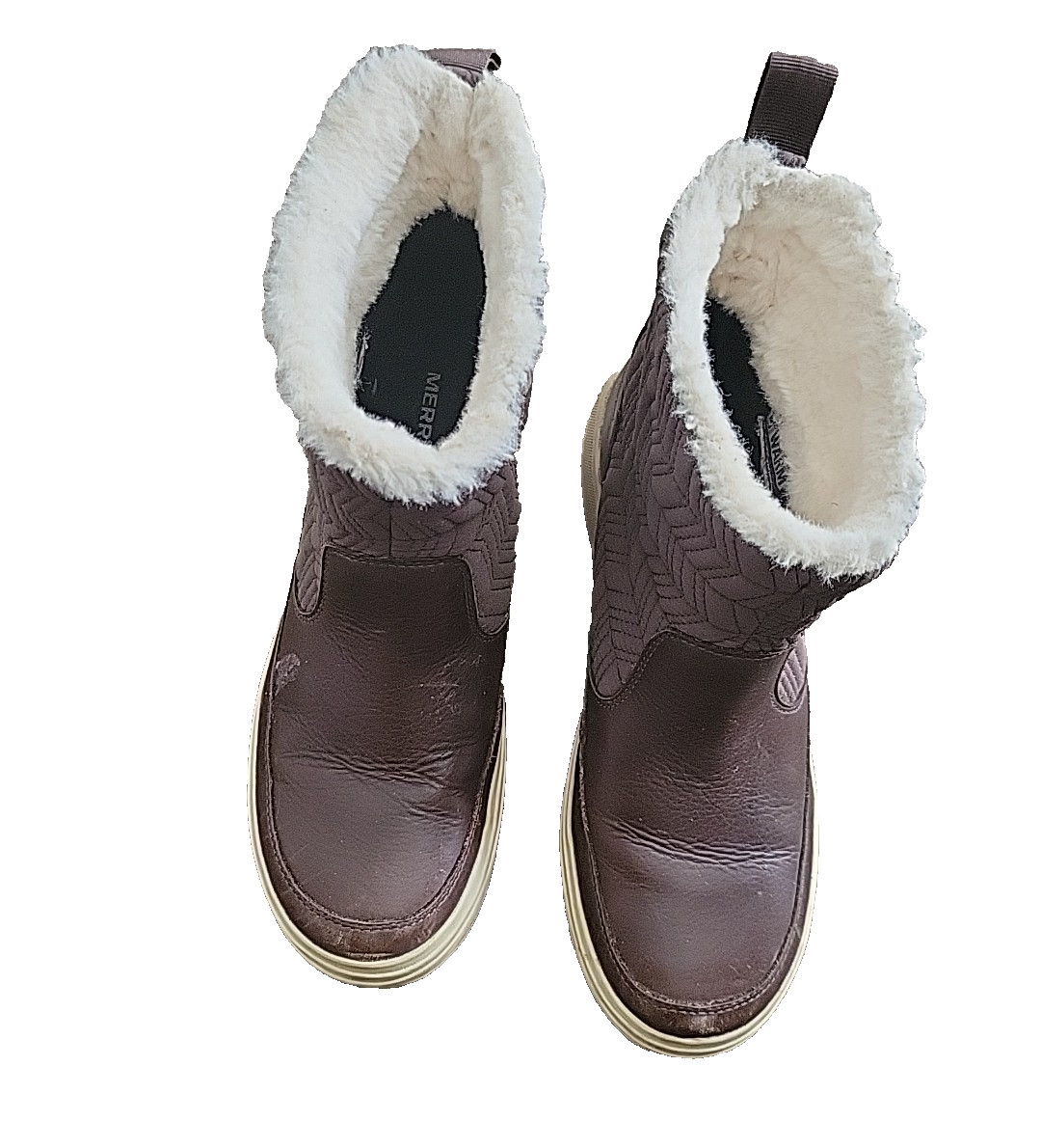 Merrell Haven Bluff  Waterproof Ankle Boots  Women Winter Boots Brown Size 9.