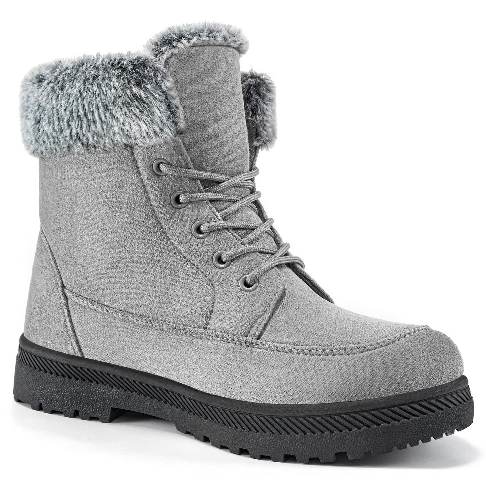 Alicegana Women Winter Boots Snow: Warm Cotton Fur Lined Winter Shoes Lace Up…