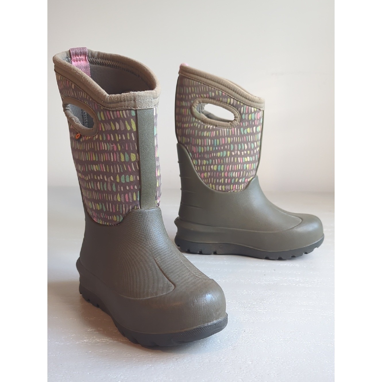Bogs Girls Boots Rain Snow Olive Green size 13