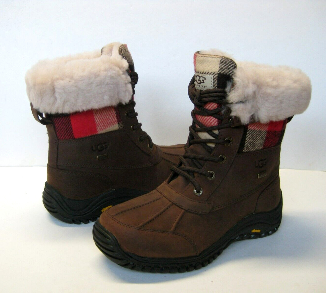 UGG ADIRONDACK II PLAID WOMEN WINTER BOOTS STOUT US 6 /UK 4 /EU 37 /JP 23