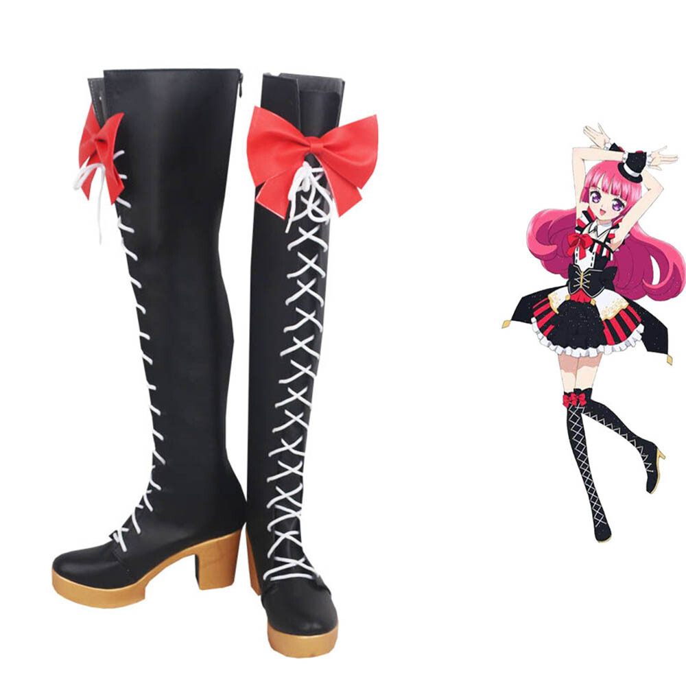 Puripara Hojo Sophy Shoes Cosplay Women Boots Red Bow