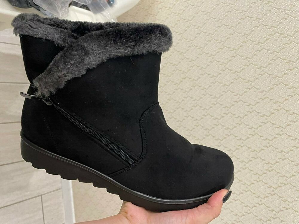 Winter ankle boots women shoes new fashion non-slip warm plush zipper