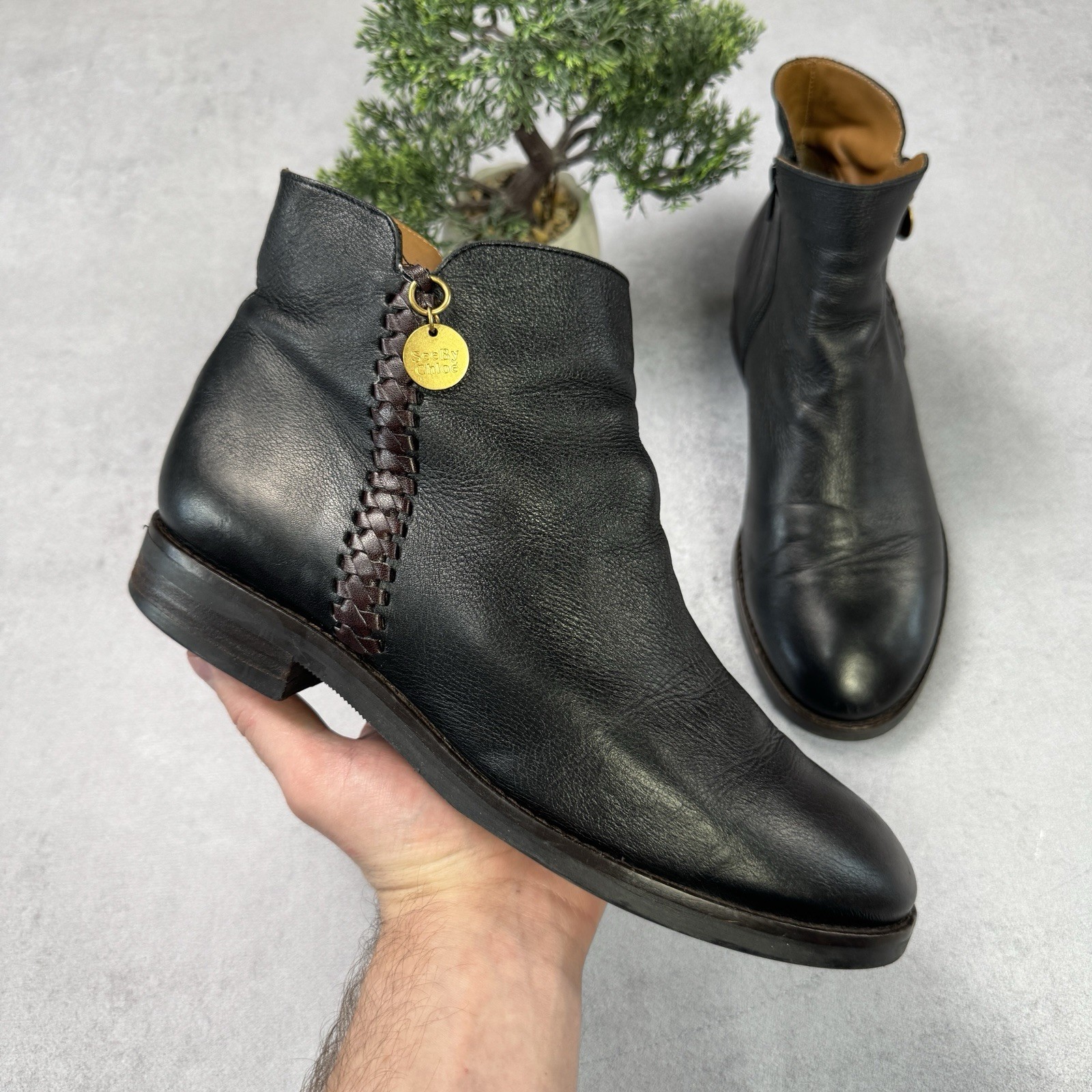 See By Chloe Women Chelsea Women Boots Size 41 US 11 Black