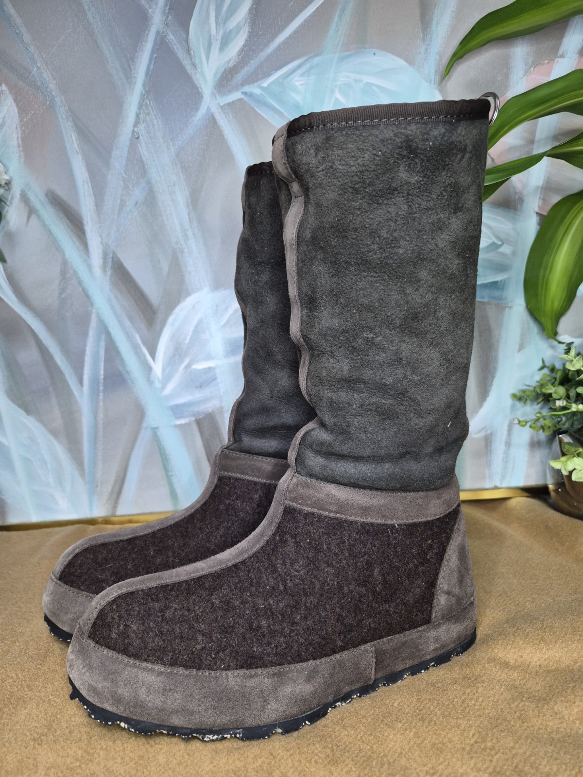 ZDAR Mascha Natural Wool Felt Brown Women Winter Boots
