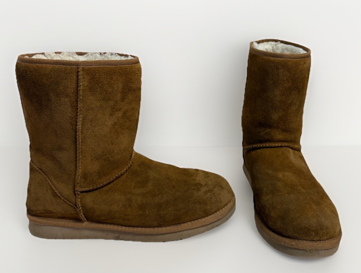 Koolaburra By UGG Boots Womens Size 10 Brown Suede Faux Fur Lined Mid Calf Boots