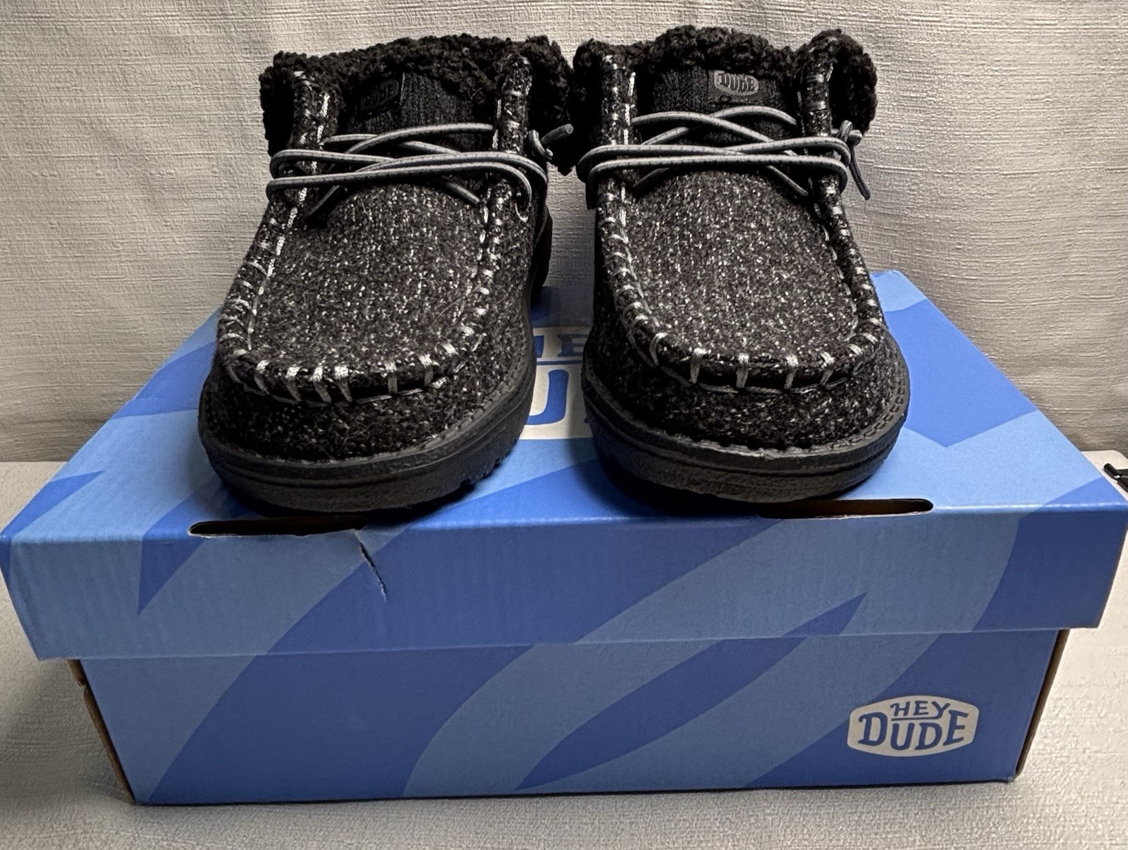 Hey Dude Wendy Fold Y Brushed Cozy Black Girls New In Box