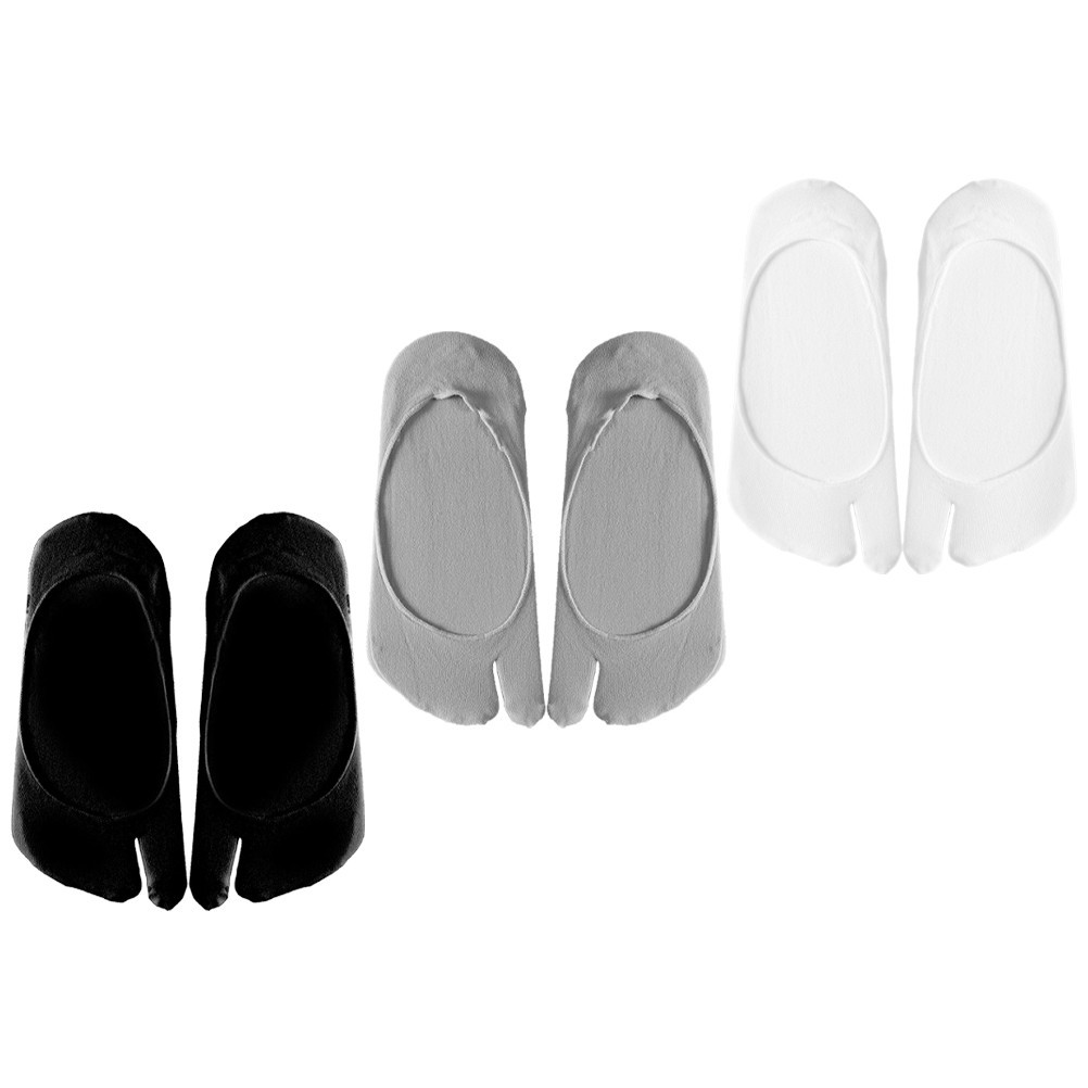 3 Pairs Socks Shallow Mouth Cotton Tabi Toe Men Women Split Women’s Man