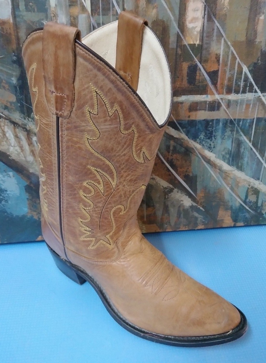 Old West Women Boots Tan Boots – 02092014 Women’s size 7