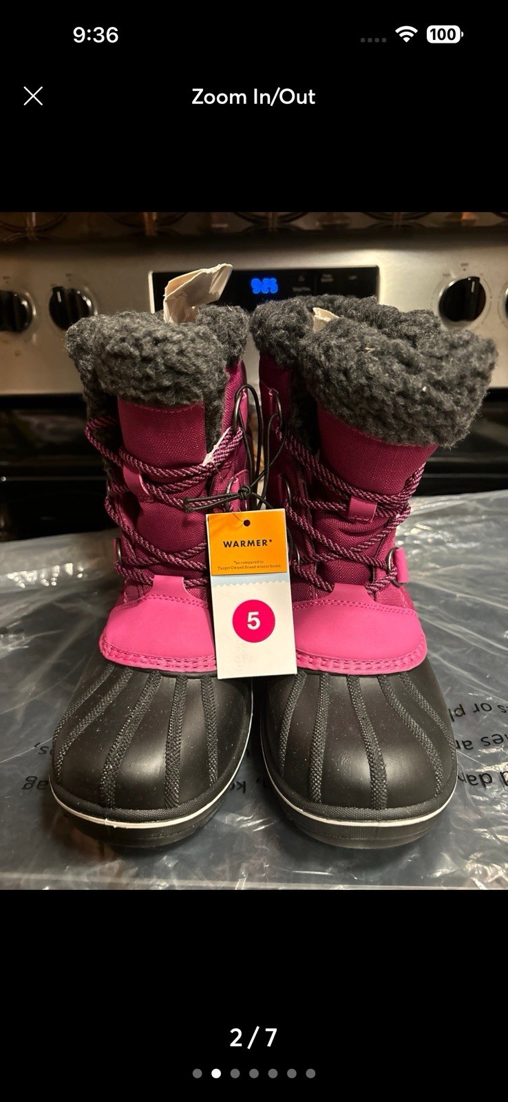 Cat and Jack Girls’ Boots Size 5 Pink NWT