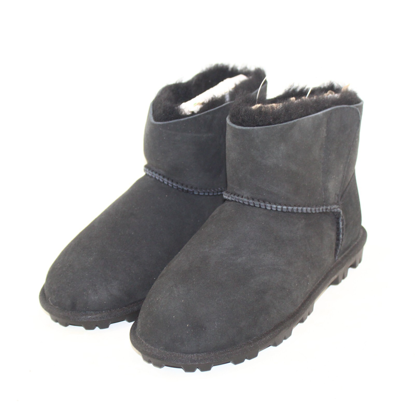Kirkland girls winter boots size 4 youth black ankle faux suede NEW