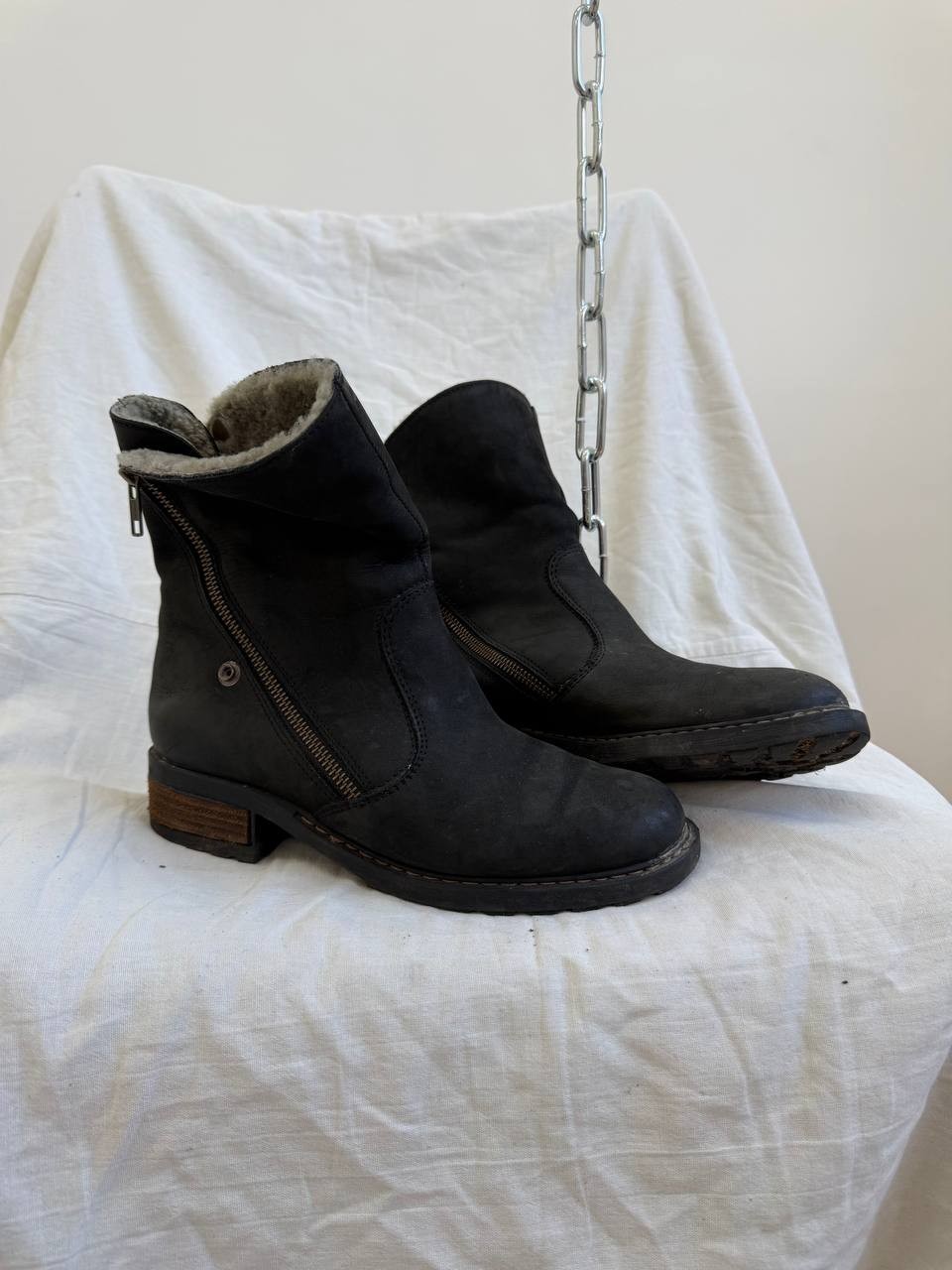 Vintage 90s Leather A.S.98 14th Addiction Style Guidi Vibe Ankle Zip Women Boots