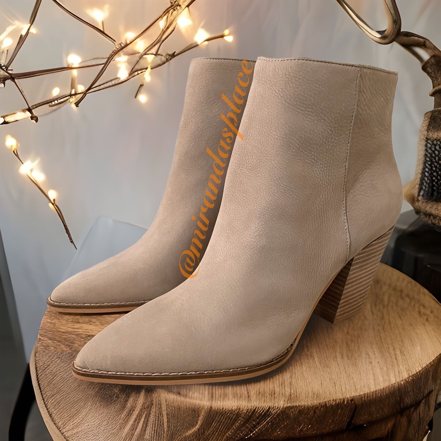 NIB Lucky Brand LK-Adalan Chinchilla Citadel Leather Suede Women Boots Size 8M