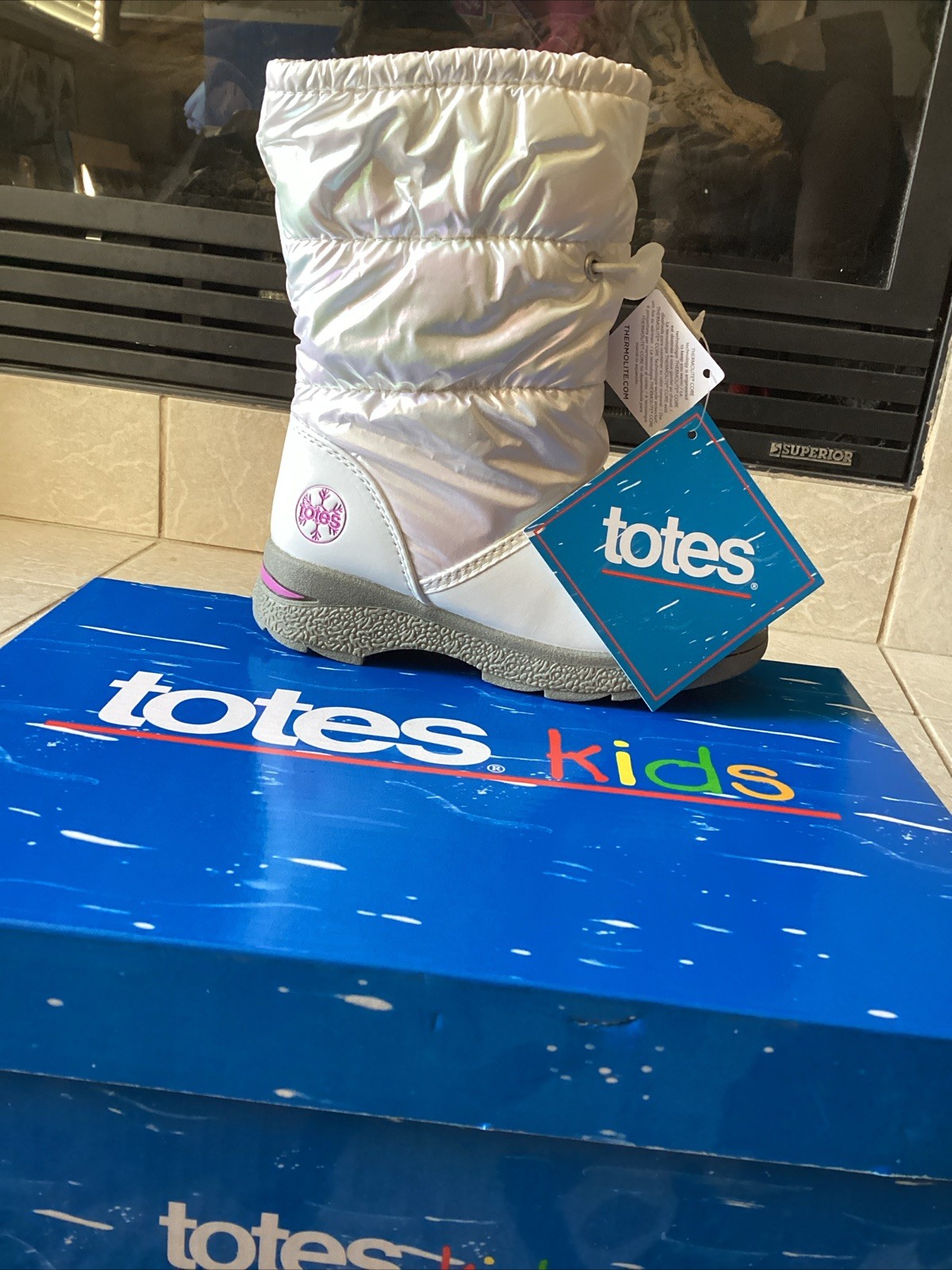 Totes Girls Boots Pink White