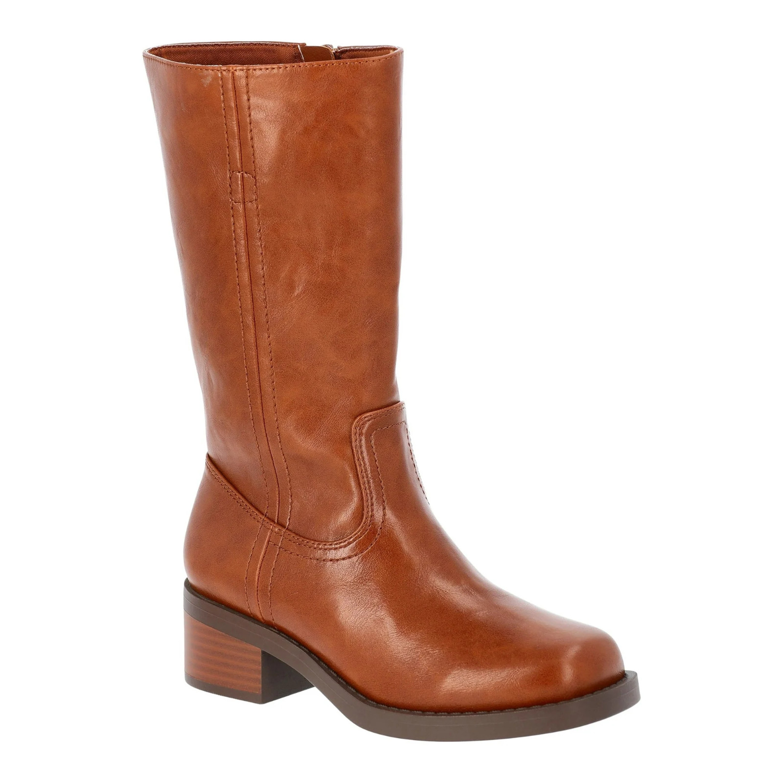 Girls Size 5 Brown Tall Faux Leather Riding Boots Youth Western Wonder Nation