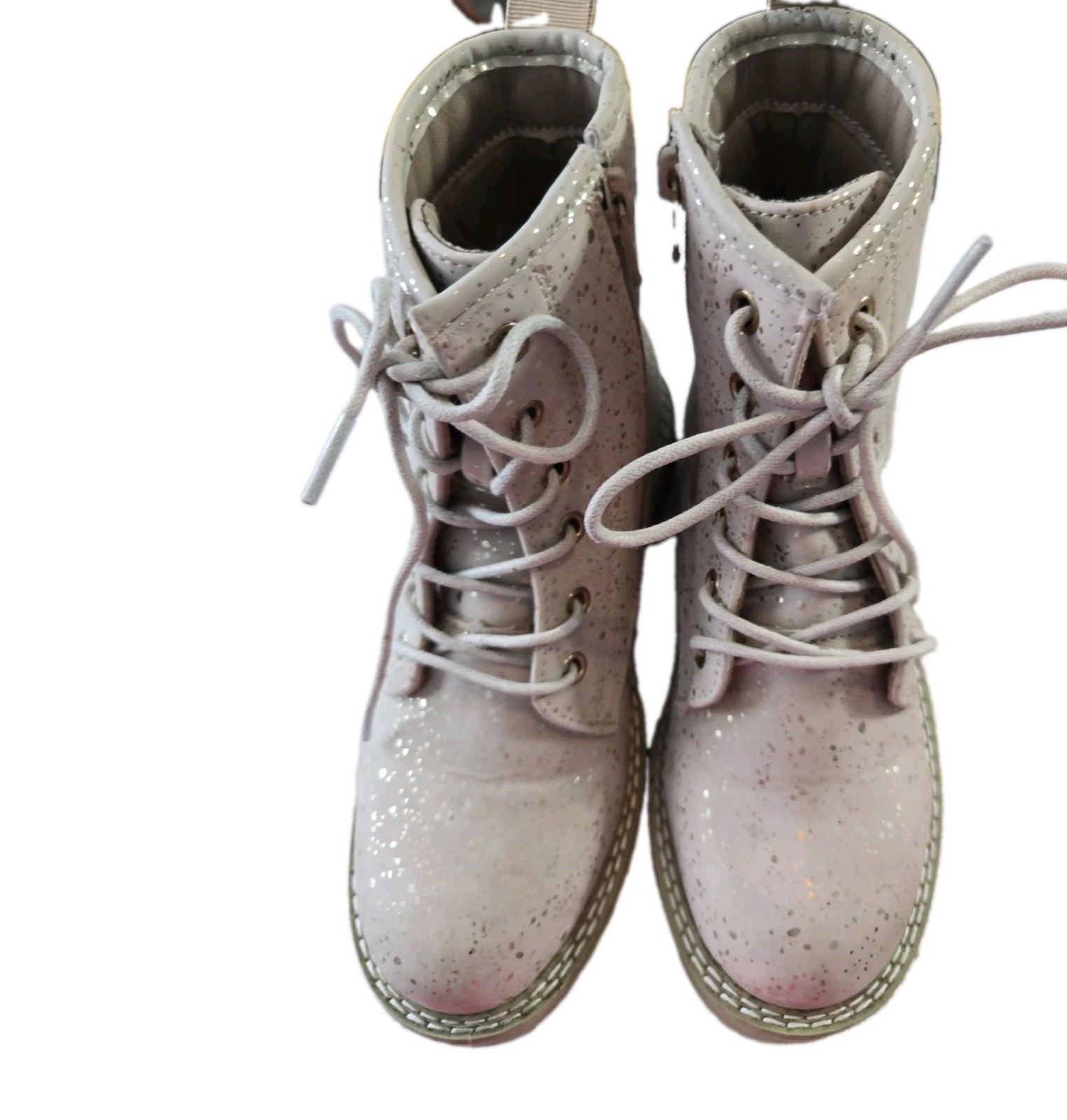 Mia Girls Boots 3M Tan Gold Flakes Tye Up
