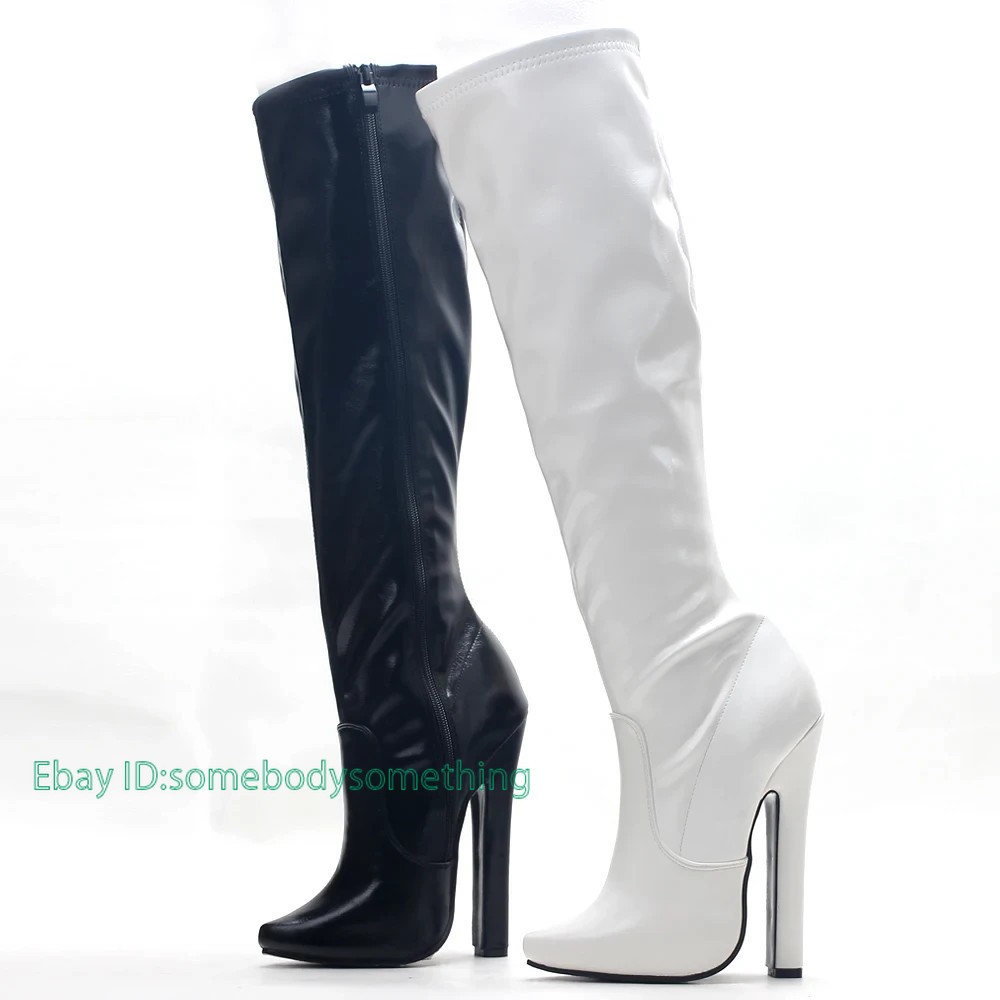 Extreme 15CM-17CM High Heel Vintage Sexy Knee High Boots Size36-46 Women Boots