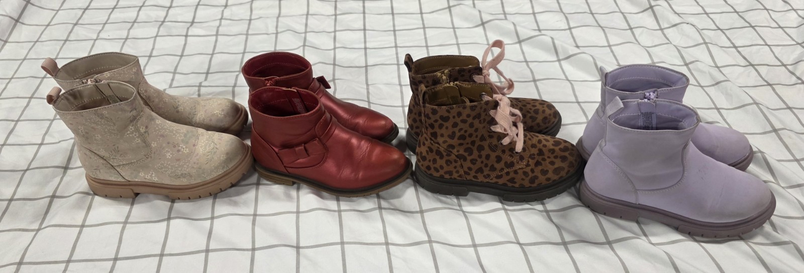 Lot Of 4 Pairs Of Girls Boots Size 12
