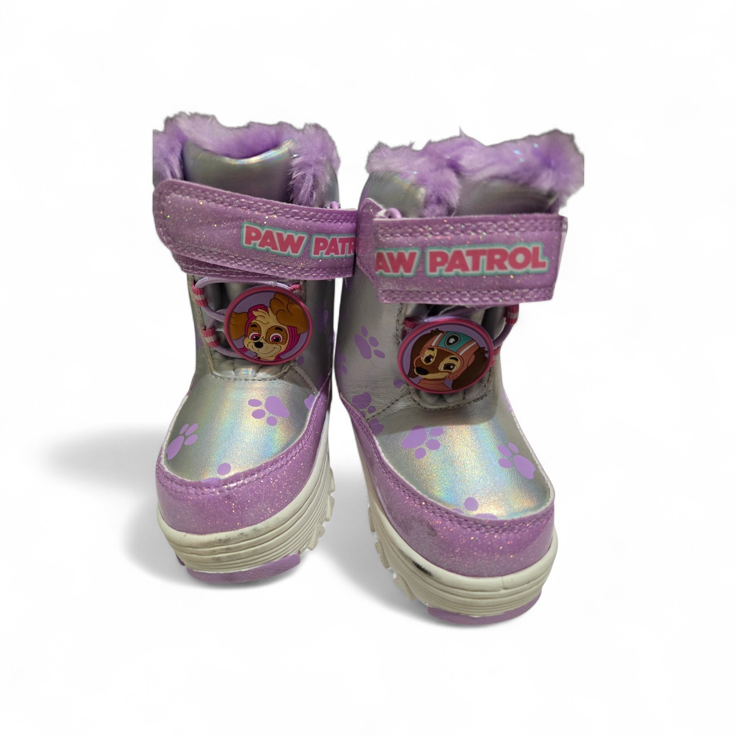 PAW Patrol Toddler Girls Winter Boots Size 7 Purple Skye Everest NEW w/ Tags