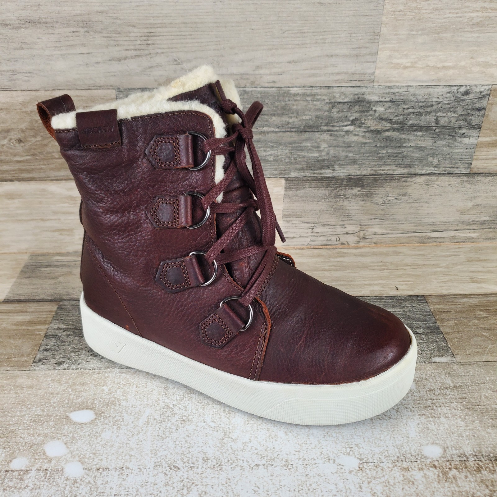 Baffin High Park Women Winter Boots Sz 6.5 Leather Lace Up Waterproof