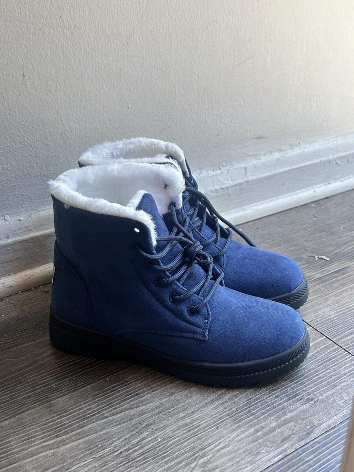 Women Winter Boots Snow: Warm Cotton Fur Lined Winter Shoes Non Slip Snow Boots