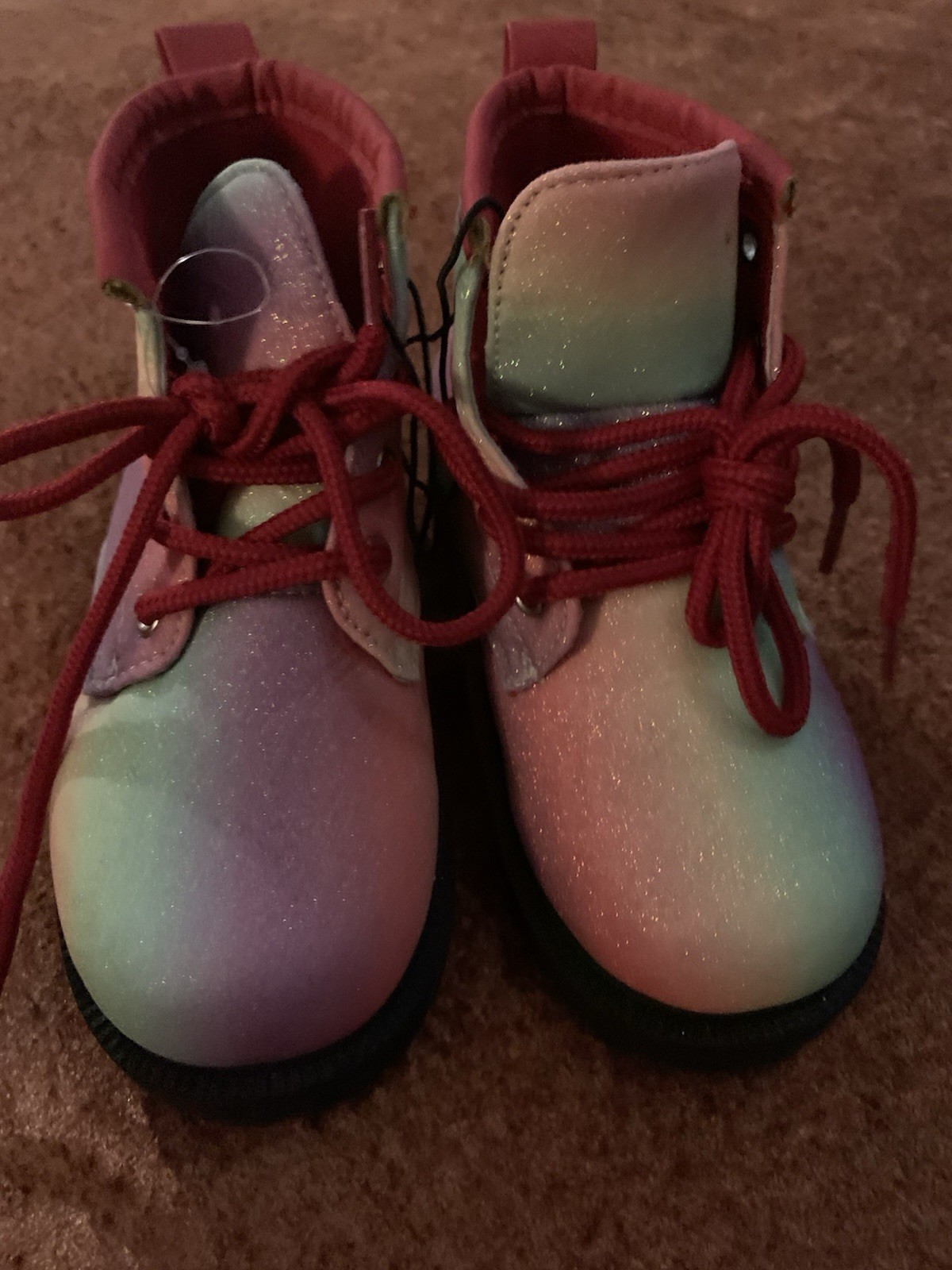 Chosen Steps Little Girls 8 Rainbow Color Hiking Boots