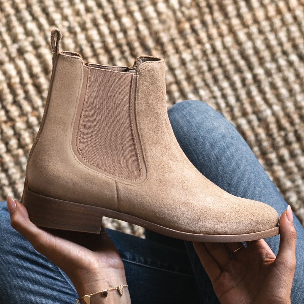 Thursday Boot Co Duchess Honey Peach Suede Leather Chelsea Boot Women’s Size 12