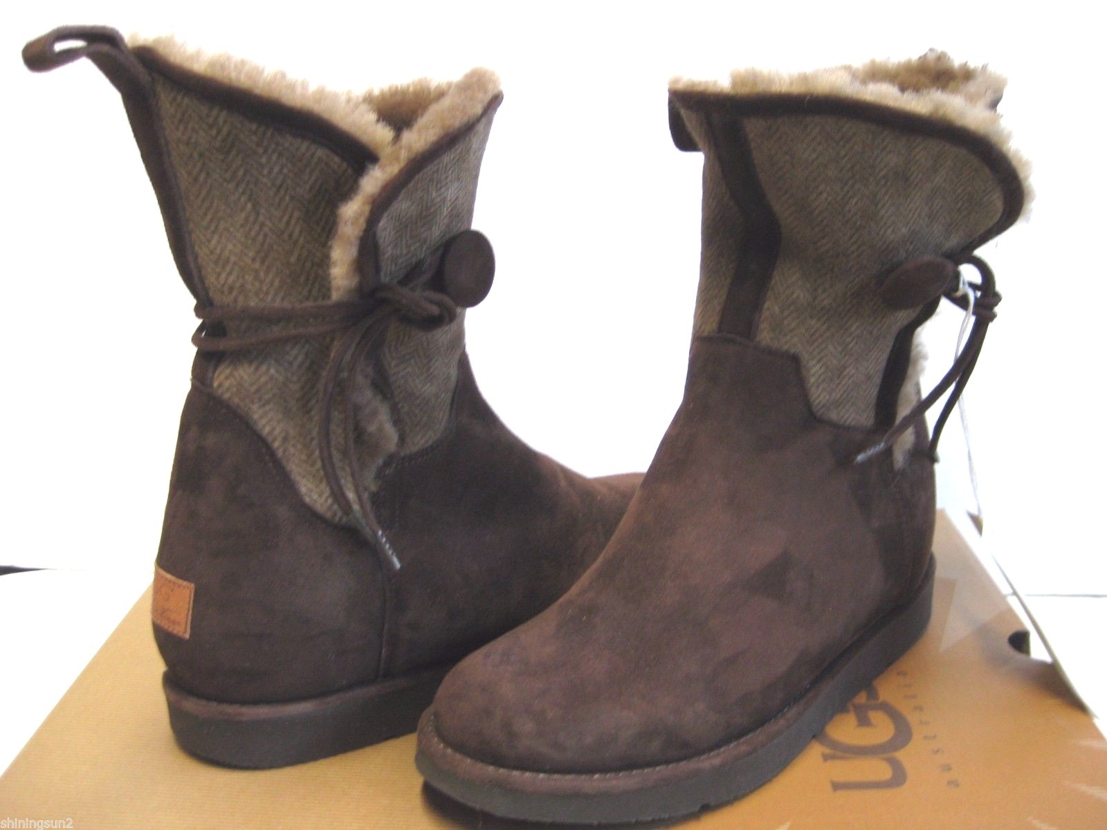 UGG COLLECTION BYANCA WOMEN BOOTS SUEDE BURNO US 11 /UK 9.5 /EU 42