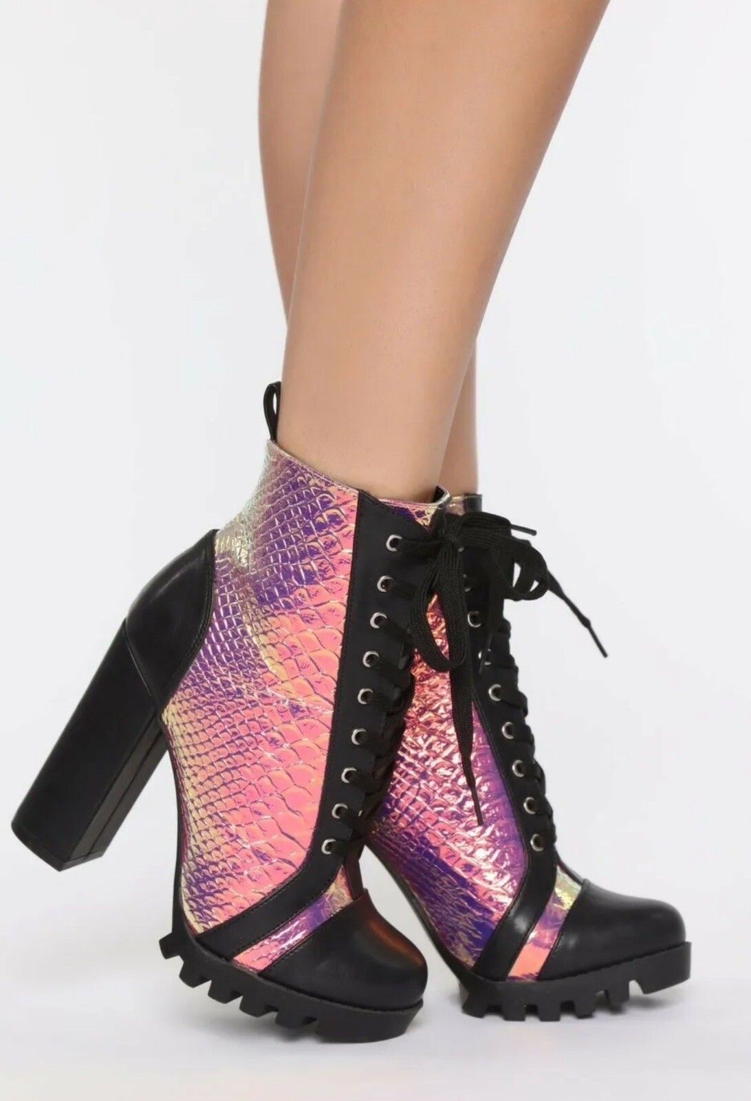 Fashion Nova metallic boots women
