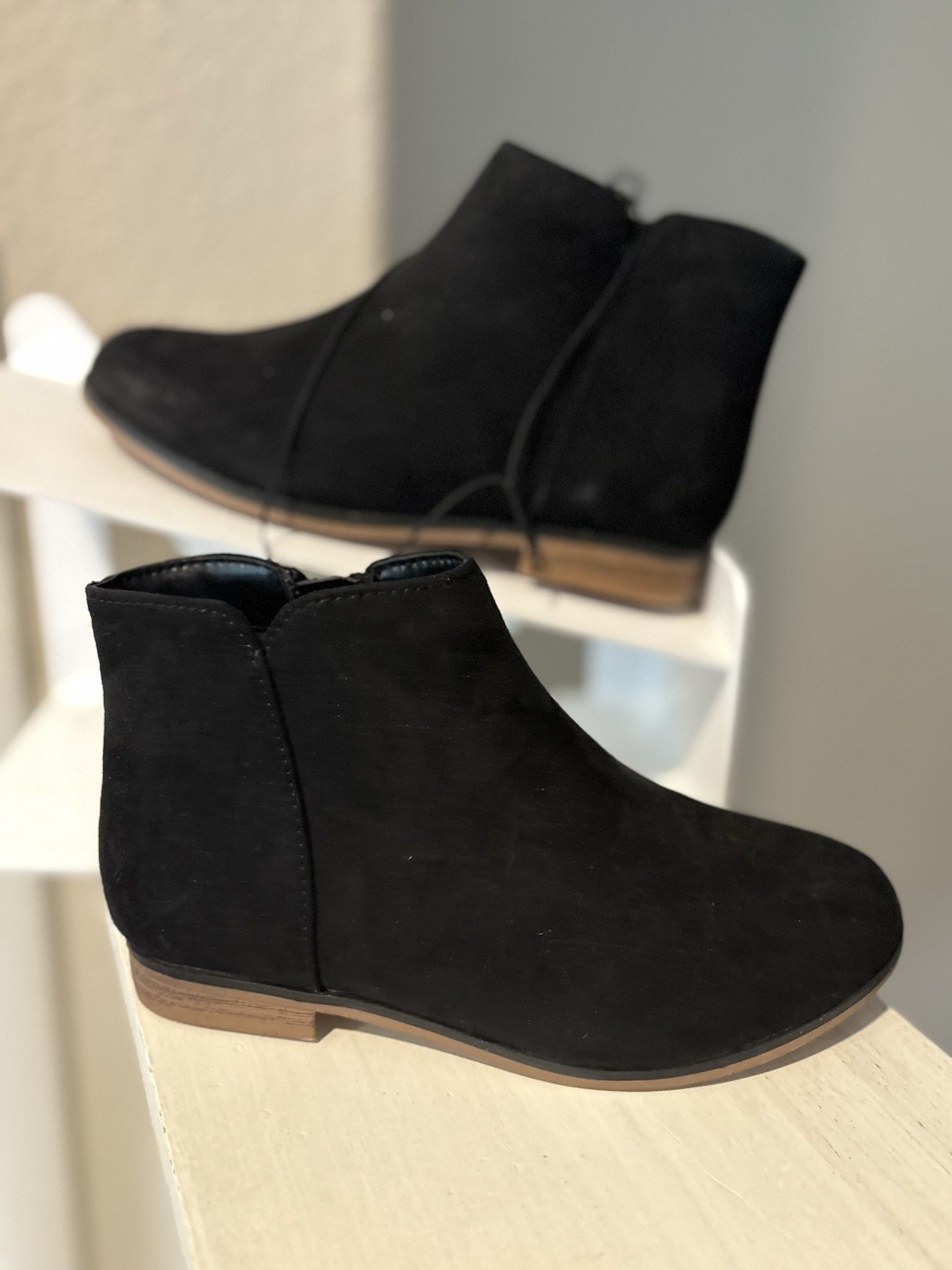 Cat & Jack Boots Toddler Girls Sz 12 Penelope Black Booties Zipper NEW