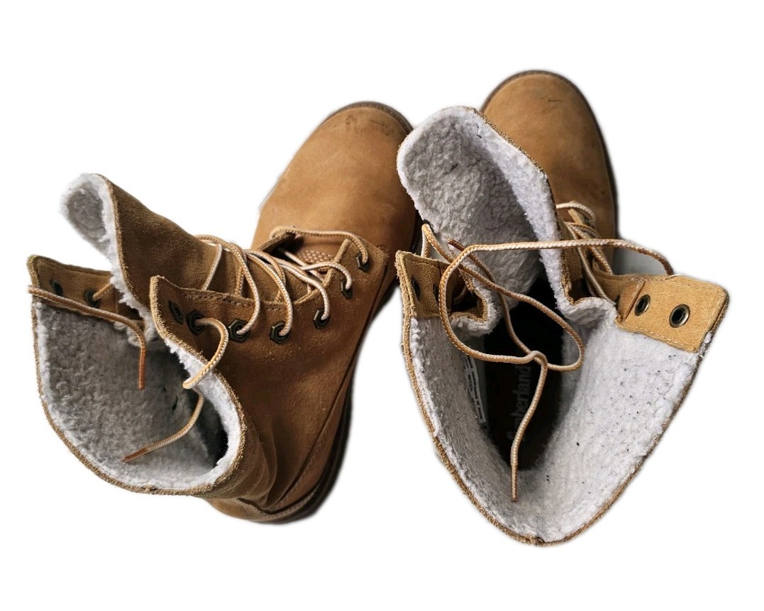 Women’s Tan Faux Fur Lined Lace Up Winter Boots Casual Hiking Combat Style