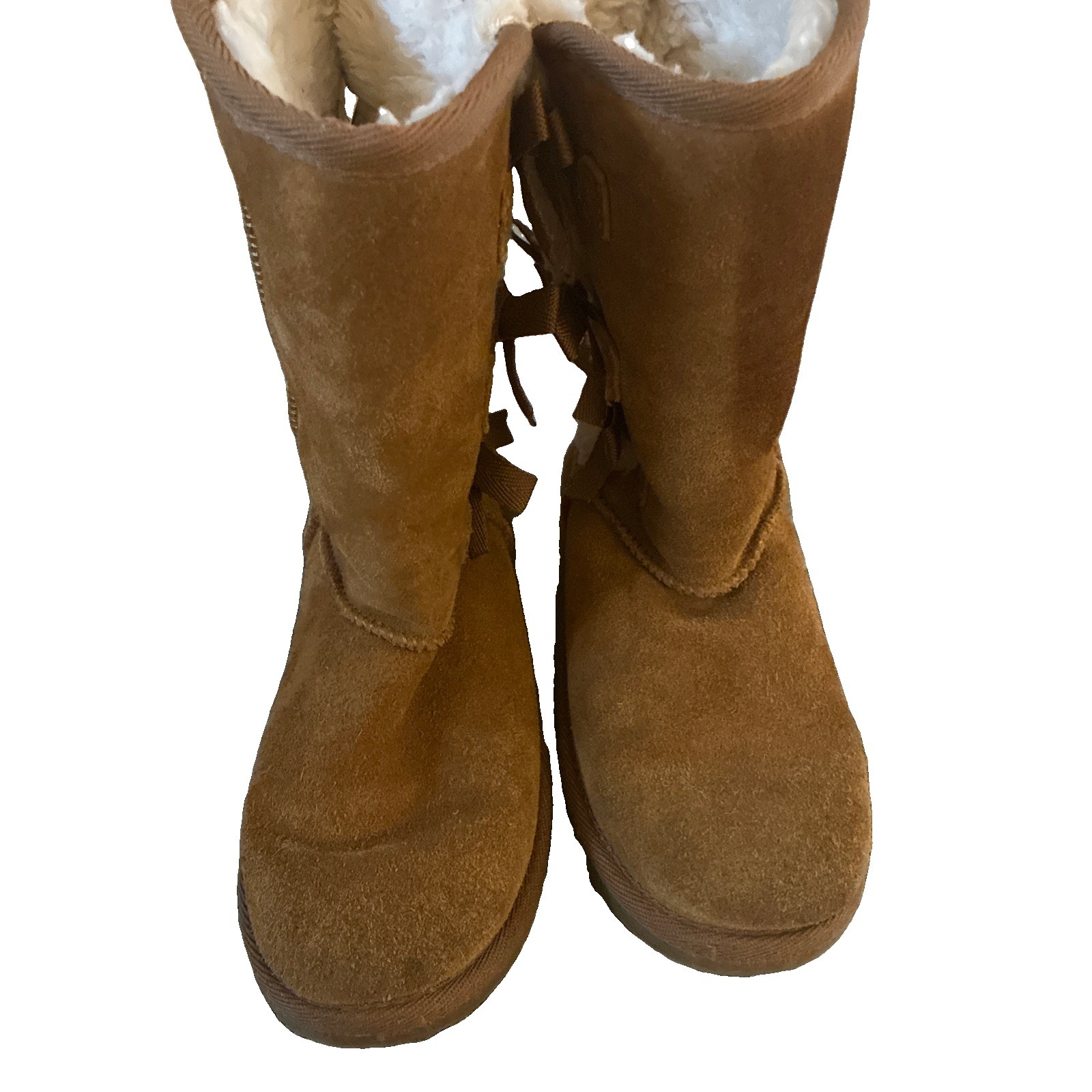 Koolaburra by UGG Kids Girls Boots Size 1 Brown Faux Fur Winter Boots