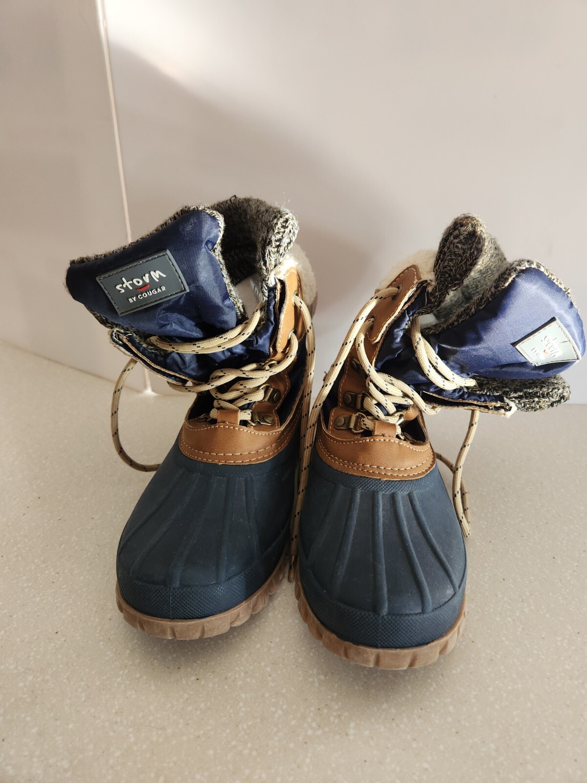 STORM BY COUGAR SNOW  WOMEN BOOTS SIZE 7 CREEK NAVY BLUE DUCK