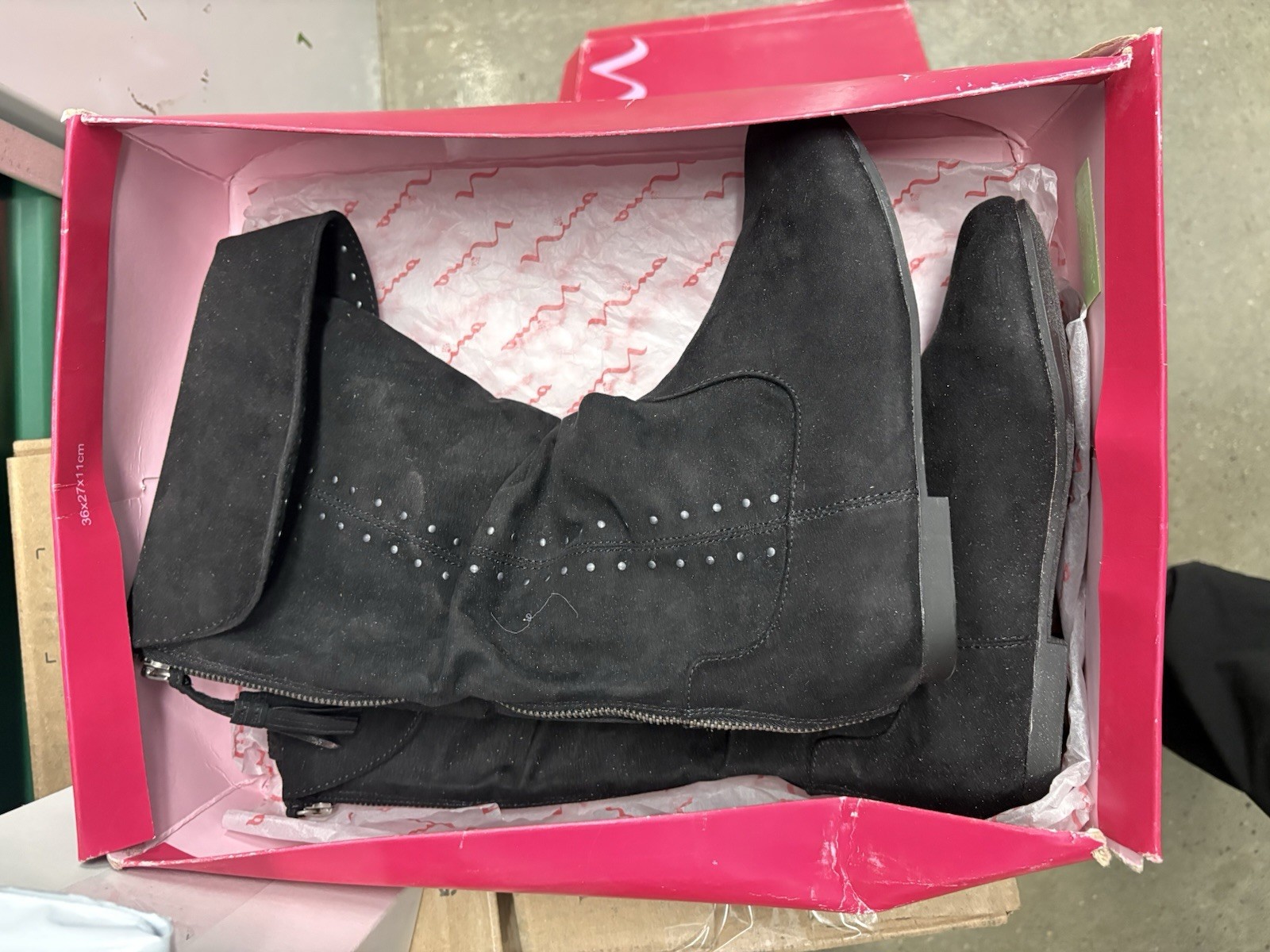 Nina Gem Girls Boots 3M Black Microsuede Knee High