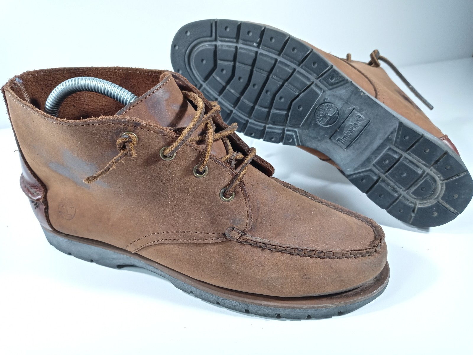USA Vintage Timberland Leather Chukka Hiking Women Boots Brown Size 8.5M Hampton