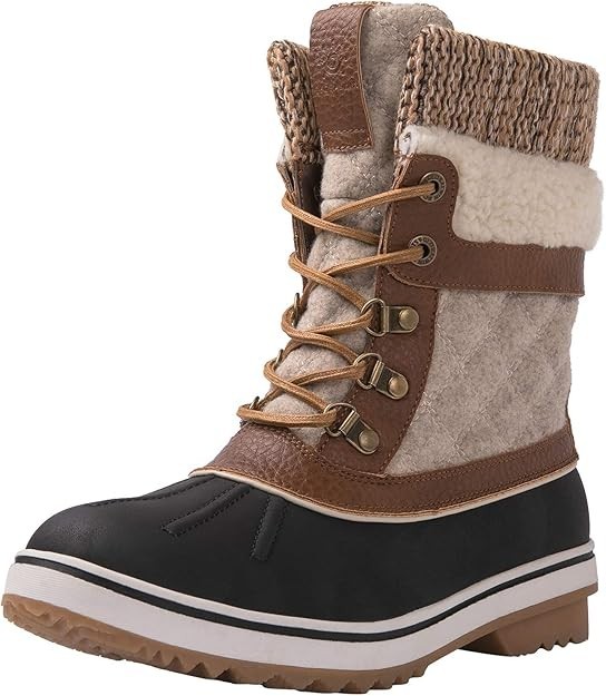 Women’s Winter Duck Boots Waterproof Snow Boots Size 8 Global Win NEW