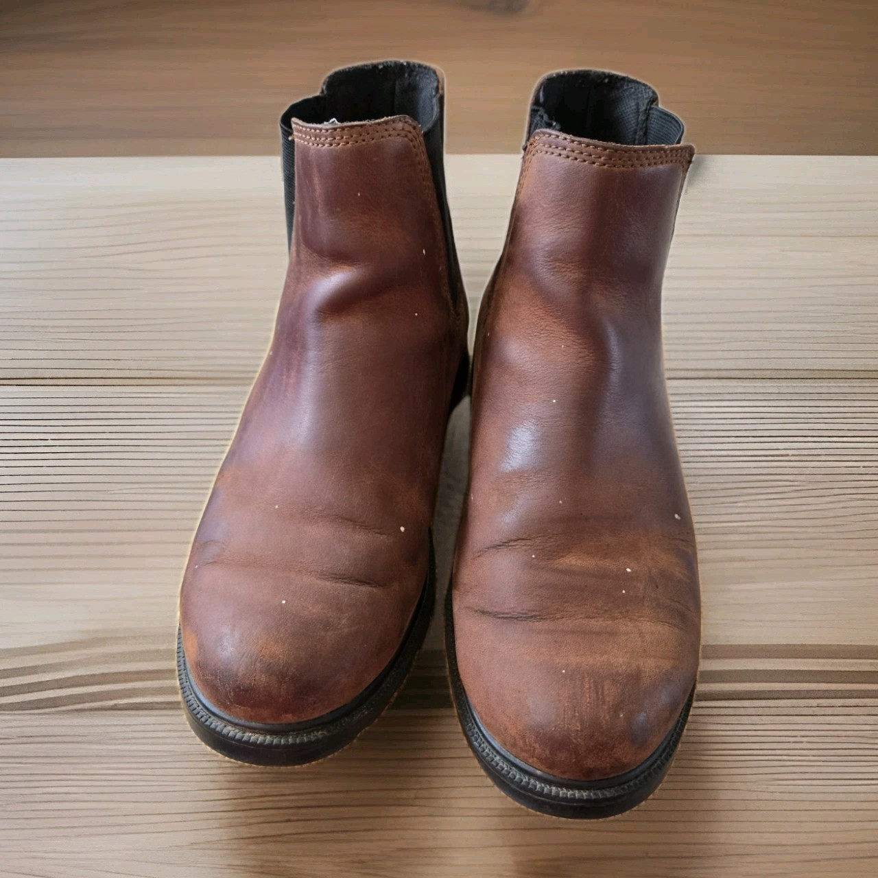 Sorel Chelsea Boots Womens 8 Brown Leather Waterproof Ankle Pull On