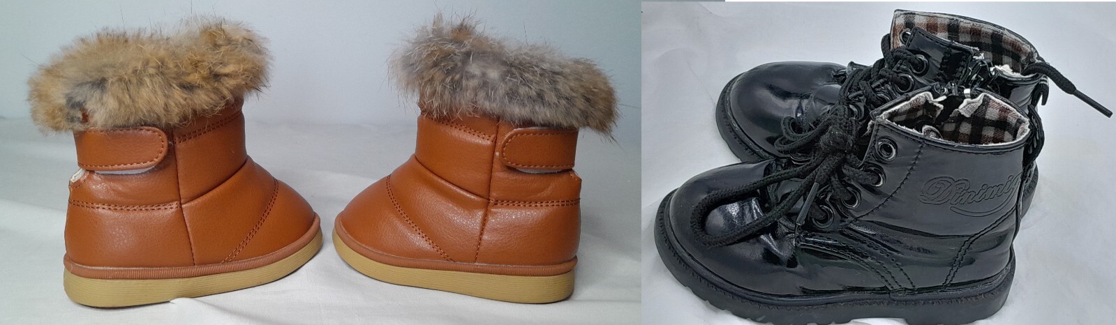 2 pairs girls boots sz 5.5 gently worn (dinimigi)  & new winter (unbranded)